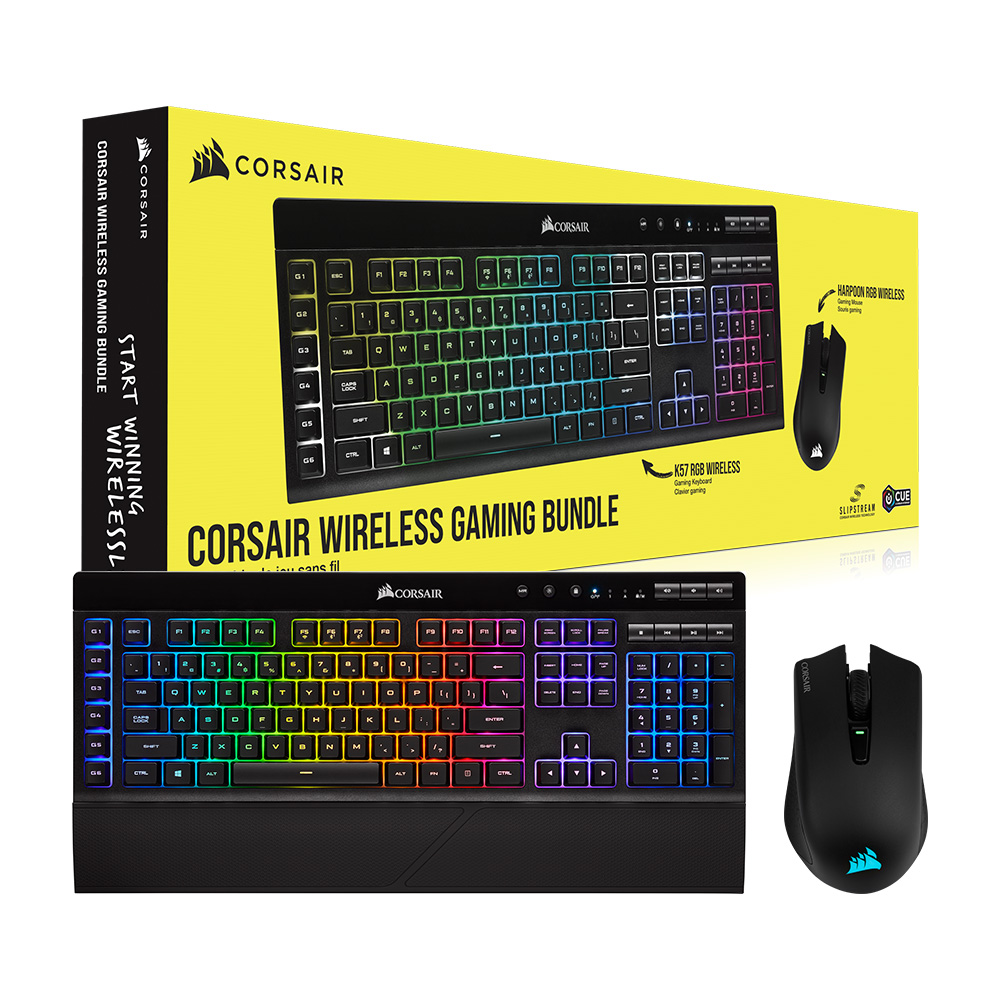 CORSAIR K57 + Harpoon 무선 게이밍 키보드 마우스 콤보