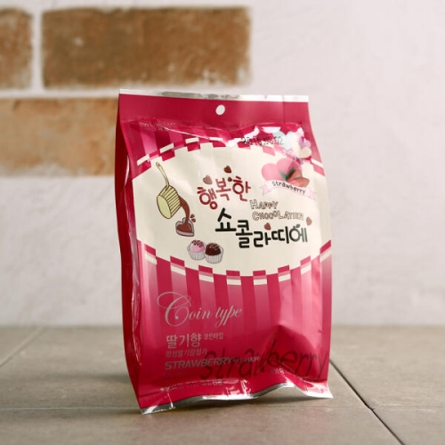 행복한 쇼콜라띠에 코인초콜릿 딸기