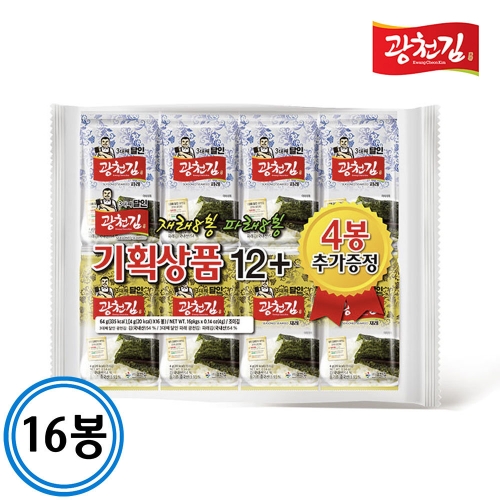 광천김 3대째 달인 혼합 도시락김 4g (16개)_이미지
