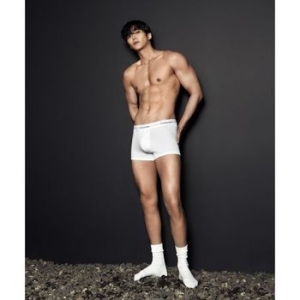 Ķ��Ŭ���� CALVIN KLEIN UNDERWEAR �ο� ���� ���� ������ ��ư ��Ʈ��ġ 2PK Ʈ��ũ_NB439110