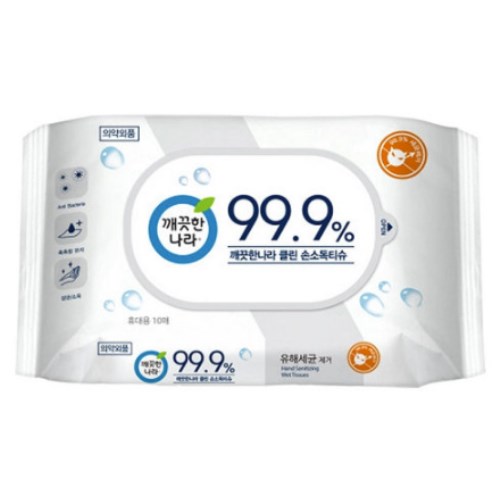 깨끗한나라 클린 손소독티슈 캡형 60매 (100팩)_이미지