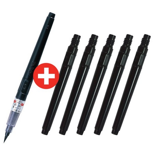 SIGG 캘리그라피용 붓펜 22호 + 카트리지 5개 세트_이미지