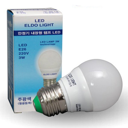 명주전기 엘도 LED 전구 주광색 3W_이미지
