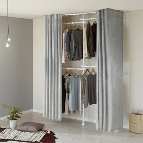 화이트 드레스룸 3폴 행거