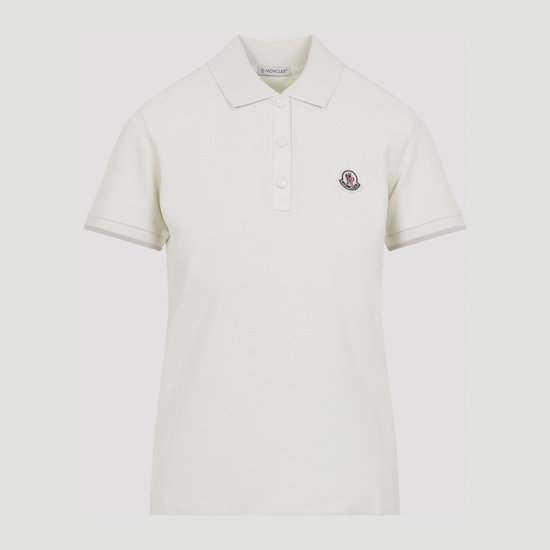 몽클레르 로고 자수 콘트라스트 슬리브 폴로 티셔츠 L10938A000_이미지