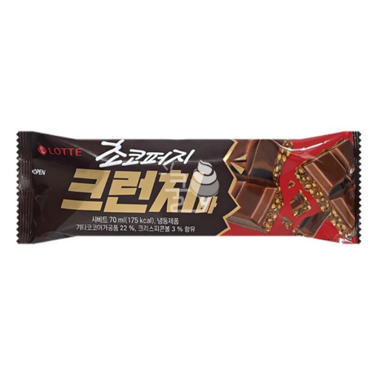 롯데푸드 초코퍼지 크런치바 70ml (5개)