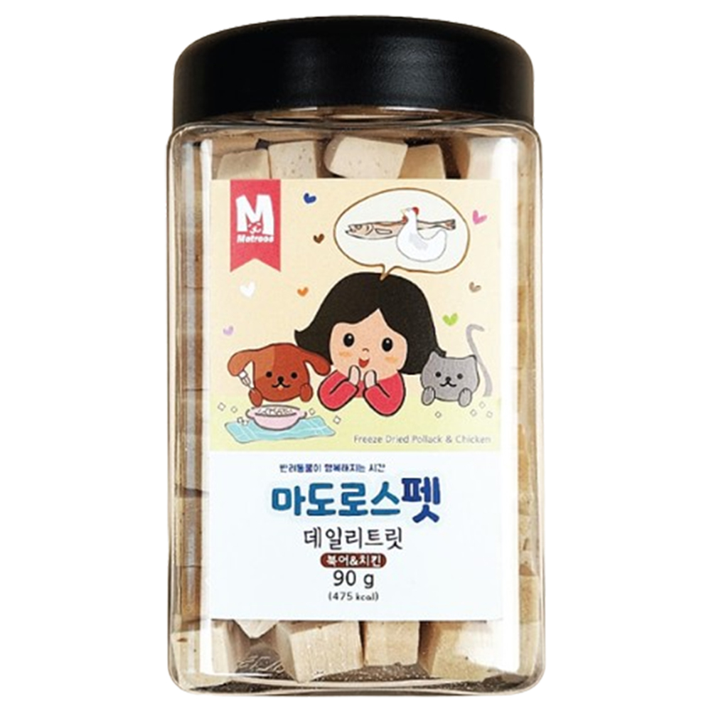 마도로스펫  데일리트릿 북어&치킨 90g (1개)