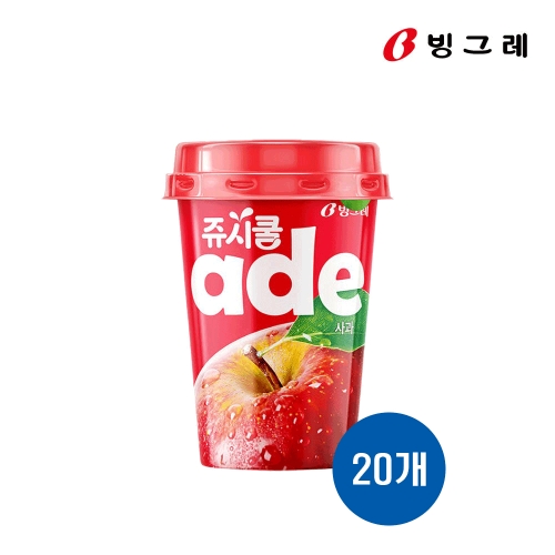 빙그레 쥬시쿨 에이드 사과 250ml (20개)_이미지