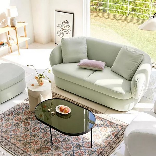 자코모 퓨리 포위브 패브릭 소파 2인용 (스툴포함)_이미지