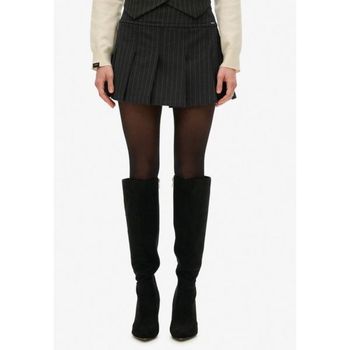 슈퍼드라이 Co A-line skirt charcoal pinstripe 7510781