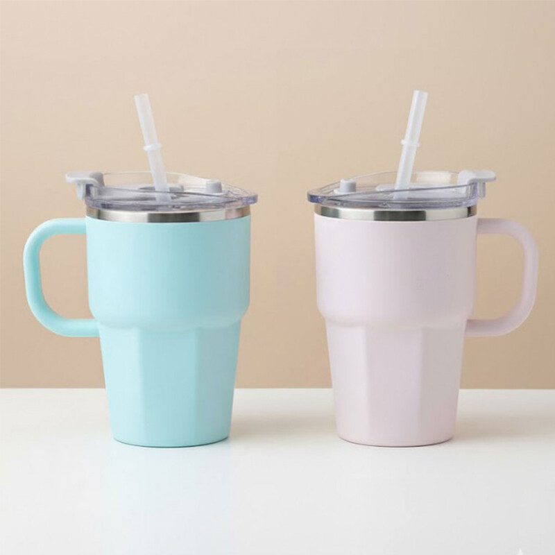 오엠티 스텐 보온 보냉 빨대 머그 텀블러 600ml