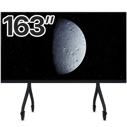 HKC 163인치 P0.9 COB LED 올인원 이동형 전광판 스크린 (이동형 스탠드)_이미지