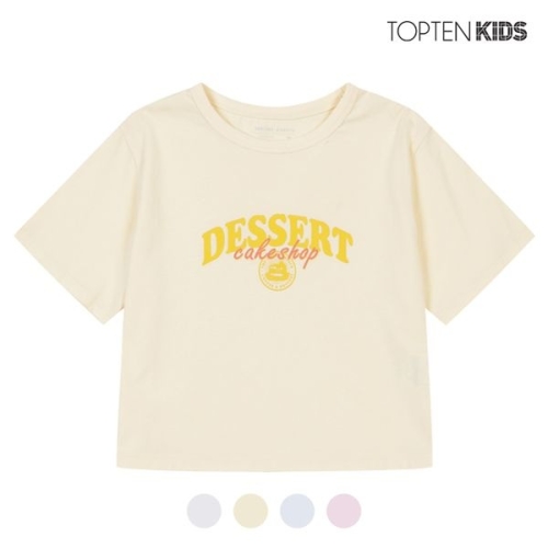 탑텐키즈 여아 싱글 레터링 반팔티 (MKD2TS2201)