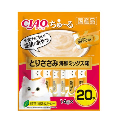 이나바 캣 챠오츄르 닭가슴살&해물믹스 SC-128 280g (14g x 20p)