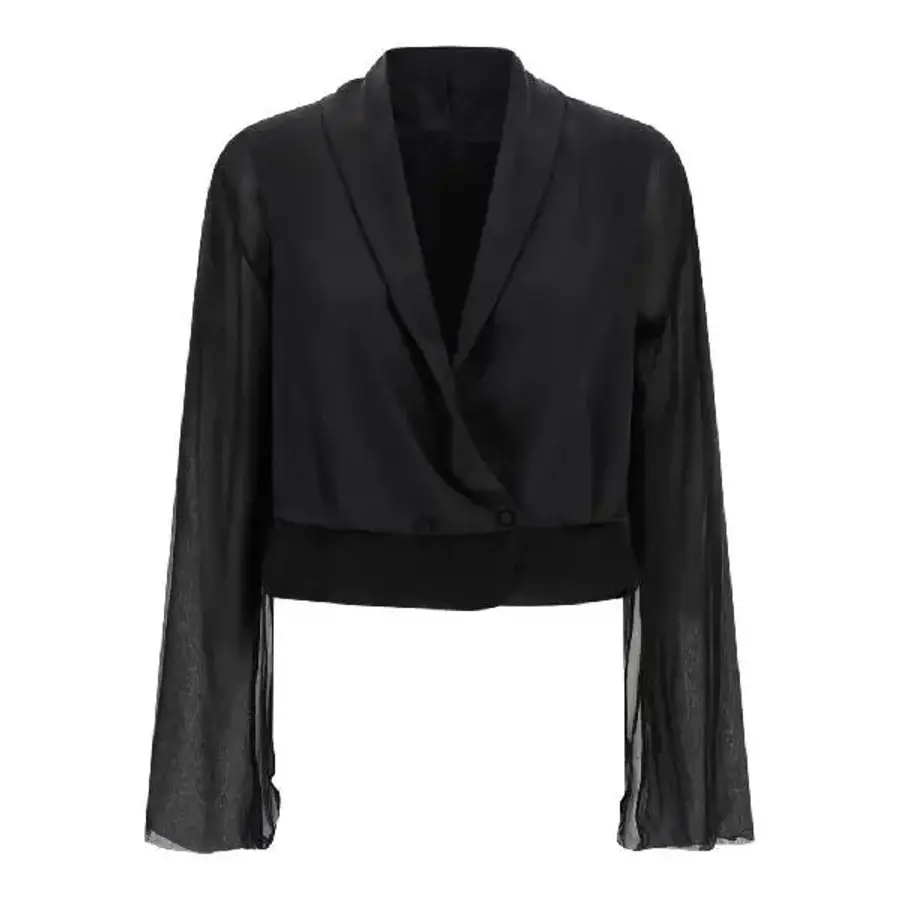 V넥 실크 블라우스 AEF252M02015115 T