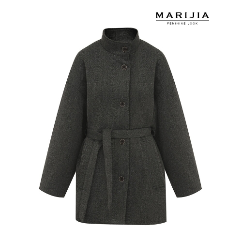 패플 마리지아하이넥 발 마칸 하프 울 코트 MCTB80006