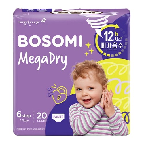 깨끗한나라 보솜이 NEW 메가드라이 팬티형 6단계-공용 (320매)