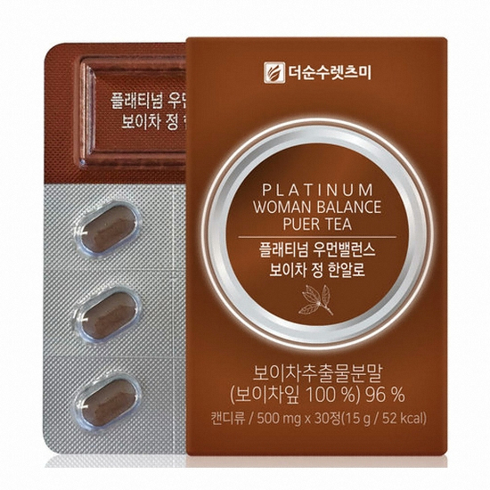 더순수렛츠미 플래티넘 우먼밸런스 보이차 정 한알로 30정 (6개)_이미지
