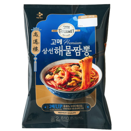 CJ제일제당 고메 프리미엄 삼선해물짬뽕 2인분 810g (5개)_이미지