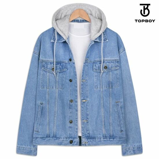 탑보이 아이캔 탈부착 후드 오버핏 청자켓 RT902_이미지