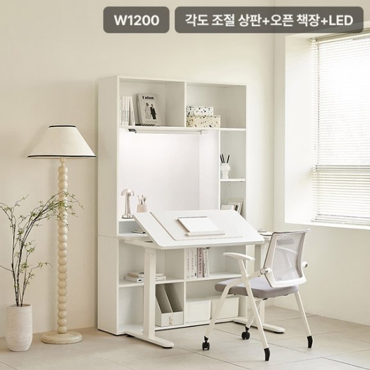 삼익가구 업핏 오픈 책장 C타입 각도조절형 모션 스탠딩 책상