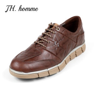 JH HOMME U팁 소가죽 남성 스니커즈 IT20362DBR_이미지