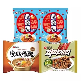 농심 <b>배홍동</b> <b>비빔</b><b>면</b>8개 + 안성탕면5개 + 짜파게티5개