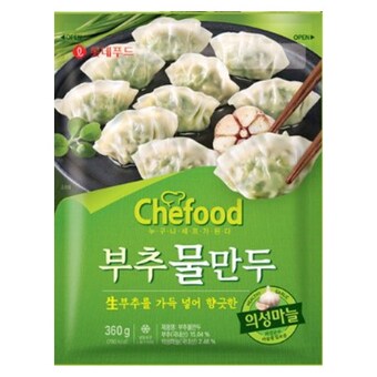 롯데웰푸드 쉐푸드 부추<b>물만두</b> 360g
