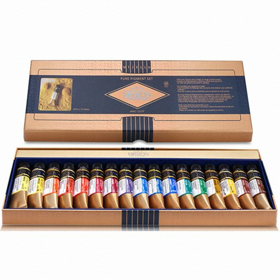 미젤로 미션 골드 퓨어 피그먼트 수채물감 15ml (17색)