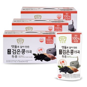 논산딸기랜드 아름뜰 맷돌로 갈아 만든 국산 검은콩 15곡 두유 180ml (45개)_이미지