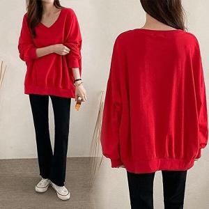 위쉬몰 IL 원더브이넥밴딩긴팔티 E639H502 빅사이즈_이미지