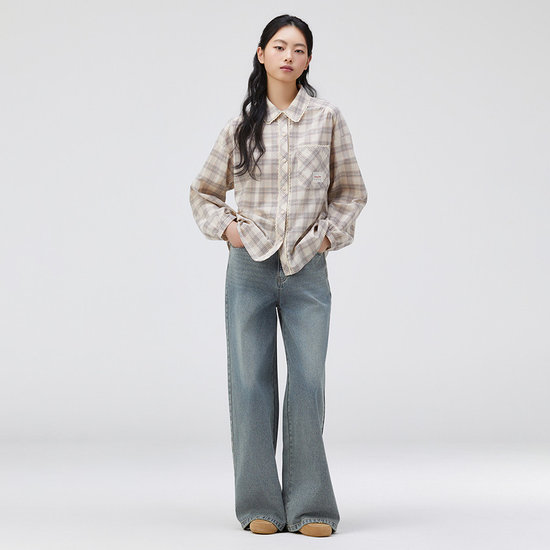 써스데이아일랜드 빈티지 워싱 와이드 데님 팬츠 T262MJE137 T262MJE137_이미지