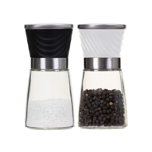 시노글라스 소금 후추 그라인더 블랙 + 화이트 세트 1세트_이미지
