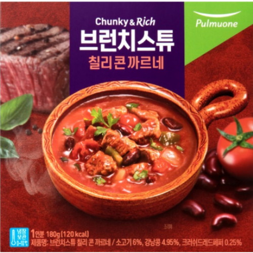 풀무원 브런치스튜 칠리 콘 까르네 180g (6개)