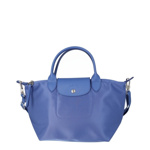 Le Pliage Neo Small Nylon Short Handle Tote. large blue