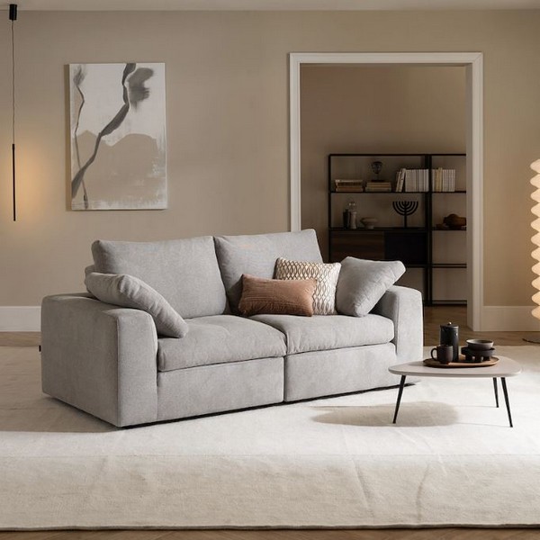 누베 일반형 패브릭 소파 3인용