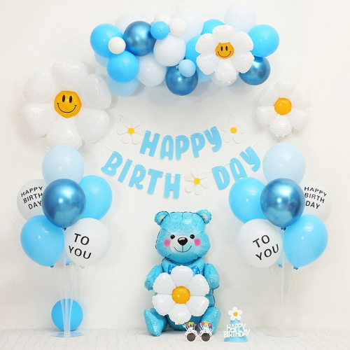 피앤비유니티 데이지 풍선구름형 생일세트_이미지