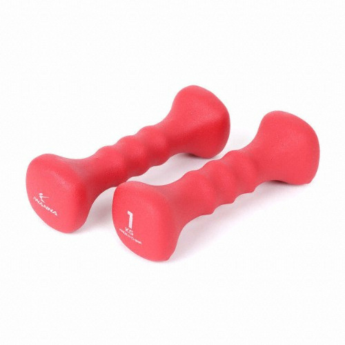 코리아스포츠 아이워너 네오프렌 사각 아령 세트 (1kg, 2개)_이미지