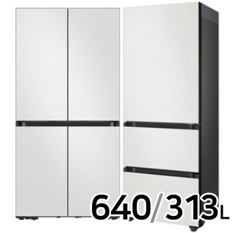 삼성전자 비스포크 키친핏 Max RM70F63R2A + 키친핏 코타 RQ33DB74D2AP (화이트)