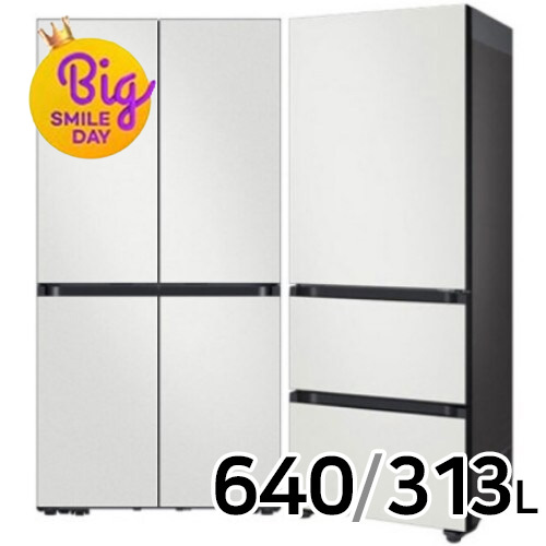 삼성전자 비스포크 키친핏 Max RM70F63R2A + 키친핏 코타 RQ33DB74D2AP (화이트)