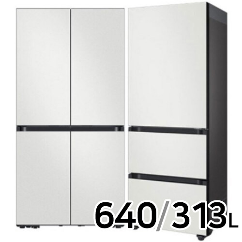 삼성전자 비스포크 키친핏 Max RM70F63R2A + 키친핏 코타 RQ33DB74D2AP (화이트) (일반설치)_이미지