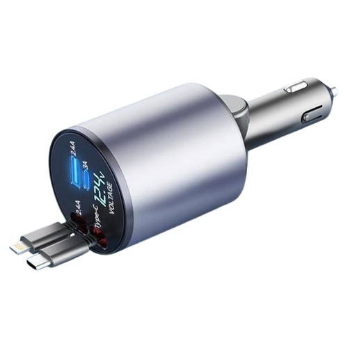 LUMANOKI 100W 울트라 차량용 4in1 고속 충전기 원형 PT-19-1_이미지