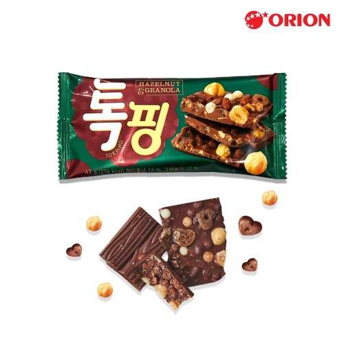 오리온 톡핑 헤이즐넛 그래놀라 43g (3개)