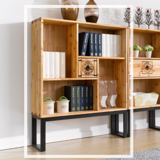 우아미가구 다존 삼나무 다용도 2단 선반 (90cm)