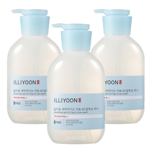 아모레퍼시픽 일리윤 세라마이드 아토 6.0 탑투토 워시 500ml (3개)