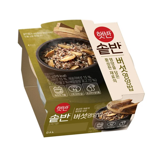 CJ제일제당 햇반 솥반 버섯영양밥 200g (3개)_이미지