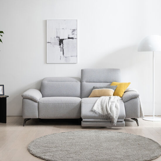 몰리세 패브릭 리클라이너 3인용