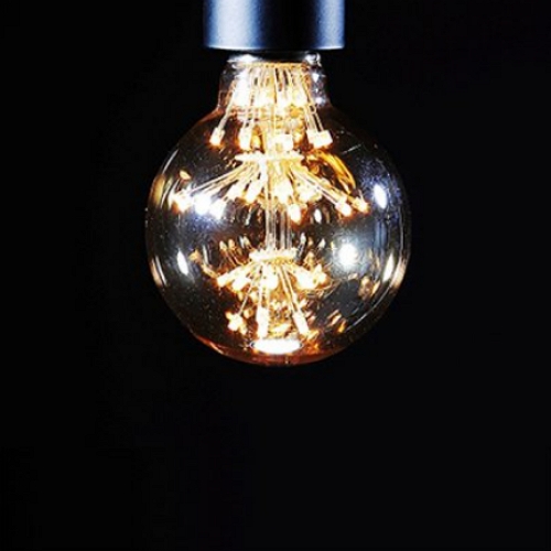 비츠온 LED G80 눈꽃 에디슨전구 전구색 1.8W