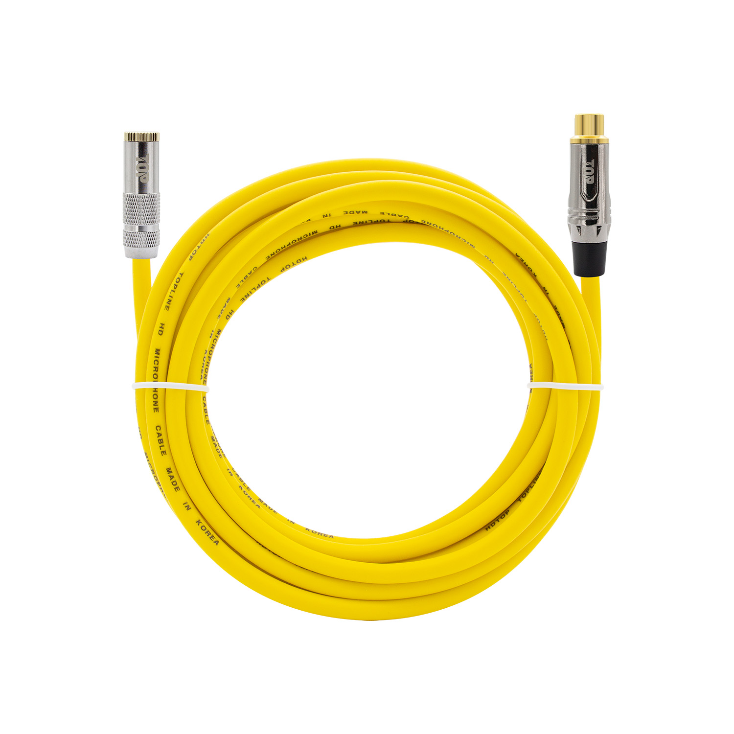 탑라인에이치디 HDTOP 메탈 3.5스테레오 암 to RCA 암 케이블 옐로우 (50m, HT-TP4979)_이미지