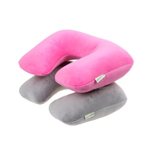에어목쿠션 KC인증 벨벳원단 여행용 목베개